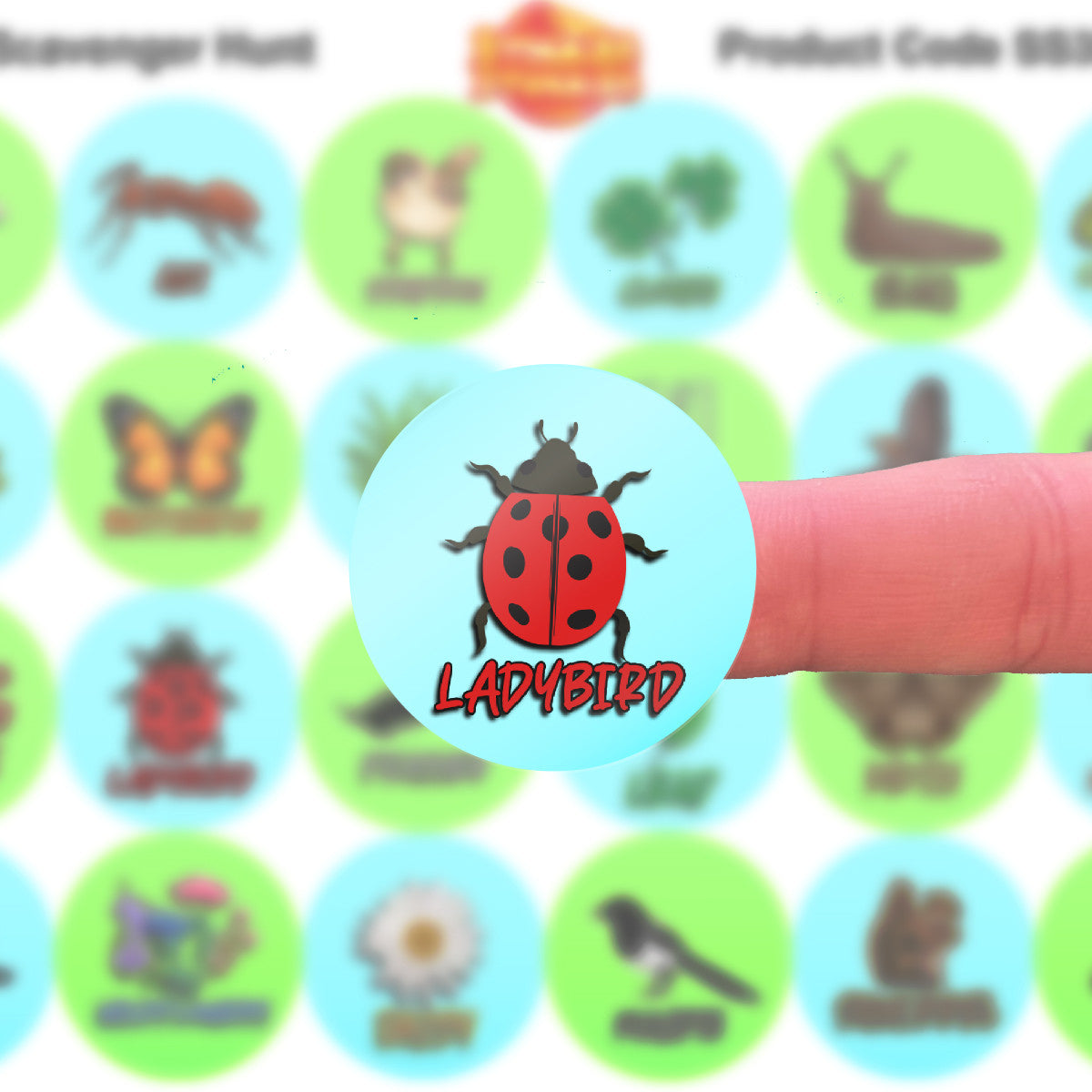 Sticker Stocker - 144 Outdoor Scavenger Adventure Camping Stickers - 30mm - Glossy Reward Stickers for Scouts Forest School