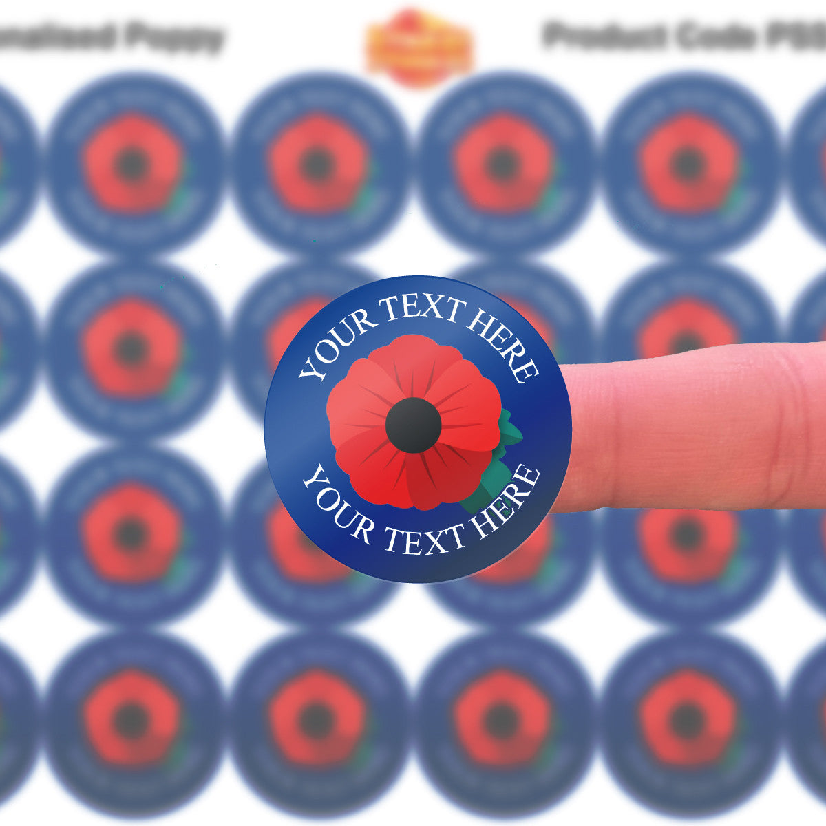 144 Personalised 30mm Poppy Reward Stickers for School Teachers, Parents and Nursery