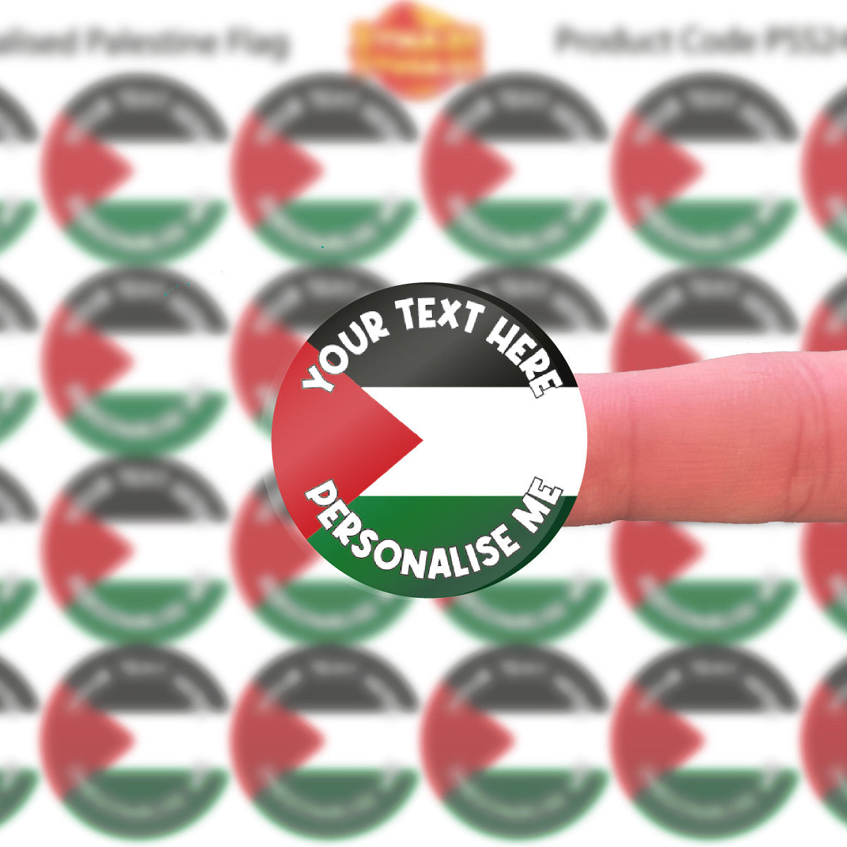 144 Palestine Flag Personalised Awareness 30mm Stickers Teachers, Parents, Schools