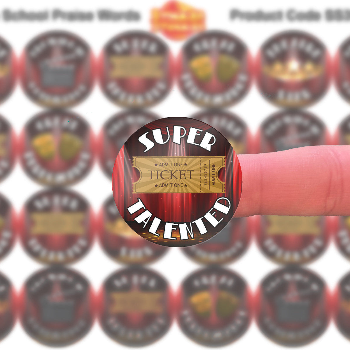 Sticker Stocker 144 Theatre School 30mm Stage Reward Stickers for School Teachers, Parents and Nursery