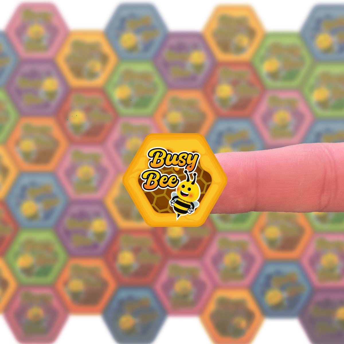 Sticker Stocker - 294 Honeybees 25mm Hexagon Shaped Children's Bee Reward Stickers for School Teachers or Nurses