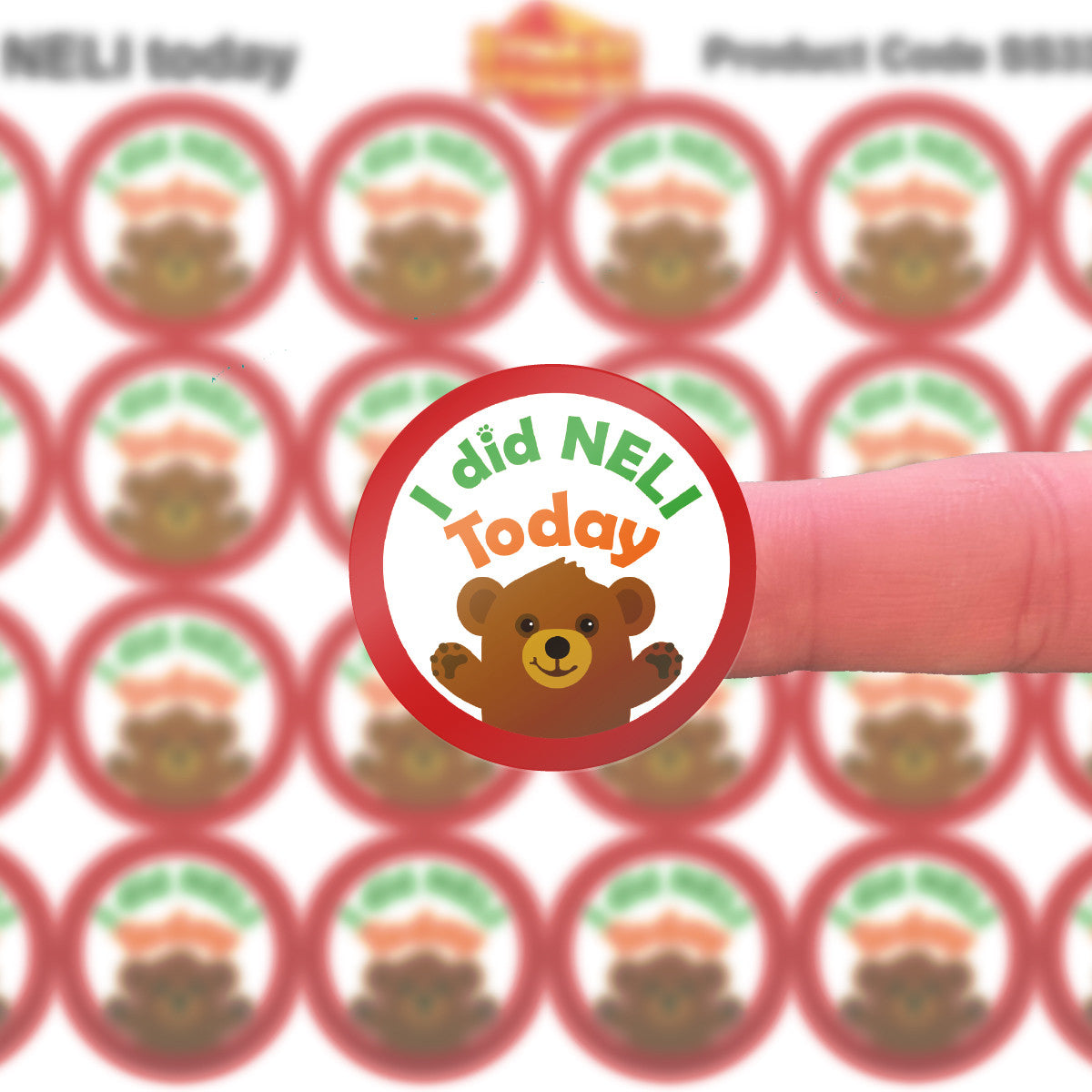 Sticker Stocker - 144 I did NELI today - 30mm - Glossy Reward Literacy Stickers for Teachers & Parents