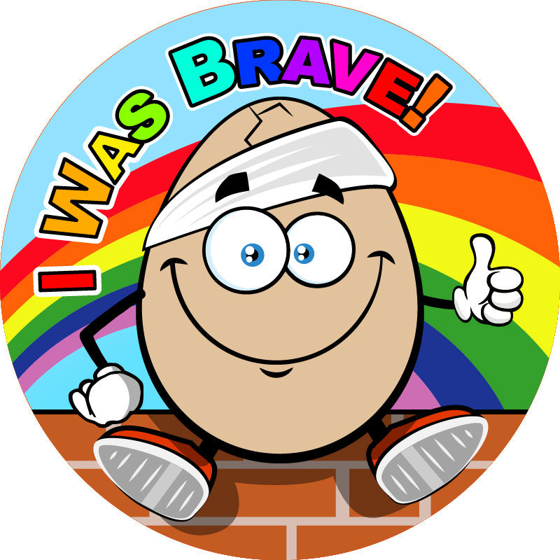 Sticker Stocker - 144 Bumpty Dumpty Bravery 30mm Children's Bravery Reward Stickers for Teachers or Nurses