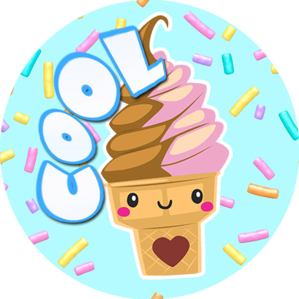 Sticker Stocker 120 Ice Cream Praise Words 30mm Chocolate Scented Reward Stickers for Teachers, Parents and Party Bags