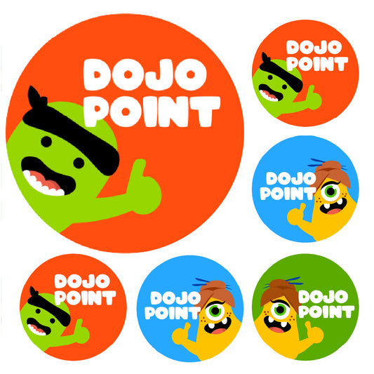 900 Mini Dojo 10mm Glossy Teacher Reward Stickers Spot Stickers Journal Stickers