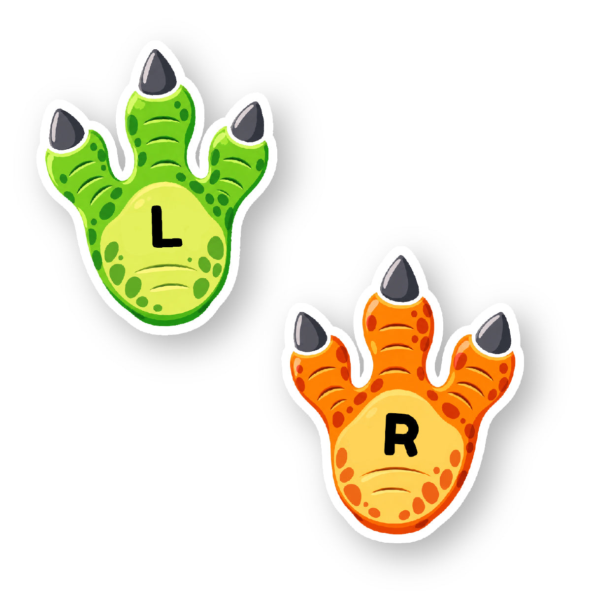 Personalised No-Iron Dinosaur Left and Right Labels for School Shoes – 4 Pairs