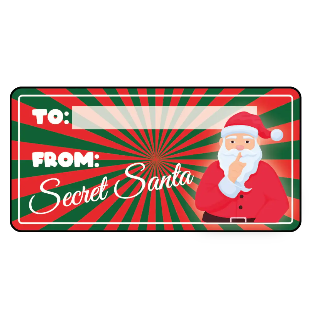 72 Secret Santa Labels, Christmas Stamp 60mm x 28mm – Sticker Stocker
