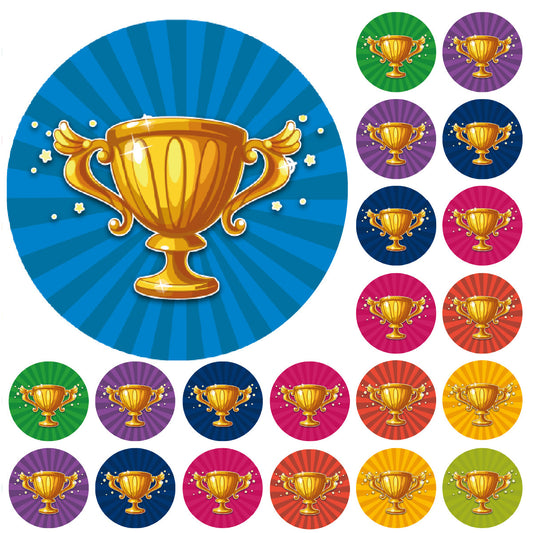 Sticker Stocker - 900 Mini Trophy Award Dot 10mm Spot Reward Stickers for Teachers and Planner Charts