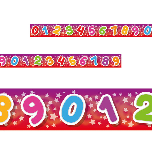 Sticker Stocker - Numbers Classroom Trimmers 14.25m long Notice Board Display Borders
