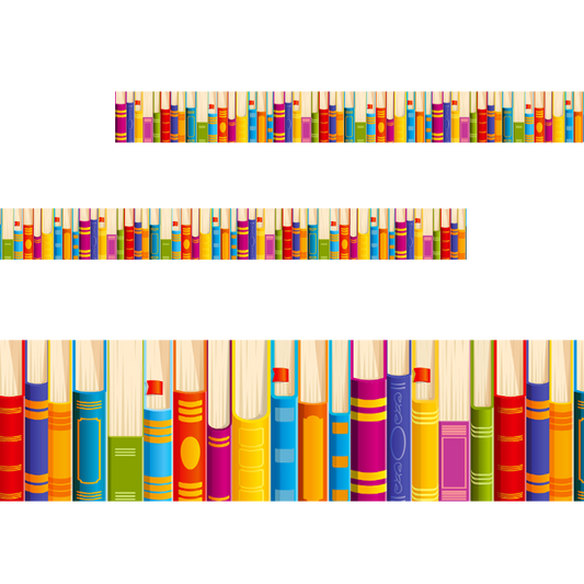Bright Reading Books Classroom Trimmers 14.25m long Notice Board Book Day Display Borders