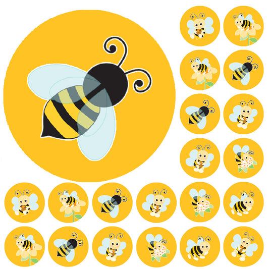 Sticker Stocker 900 Mini Buzzing Bees Dot 10mm Spot Reward Stickers for Teachers and Planner Charts