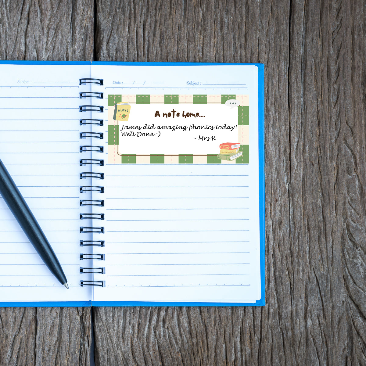 72 x A Note Home - Teacher Stickers,  60mm x 28mm