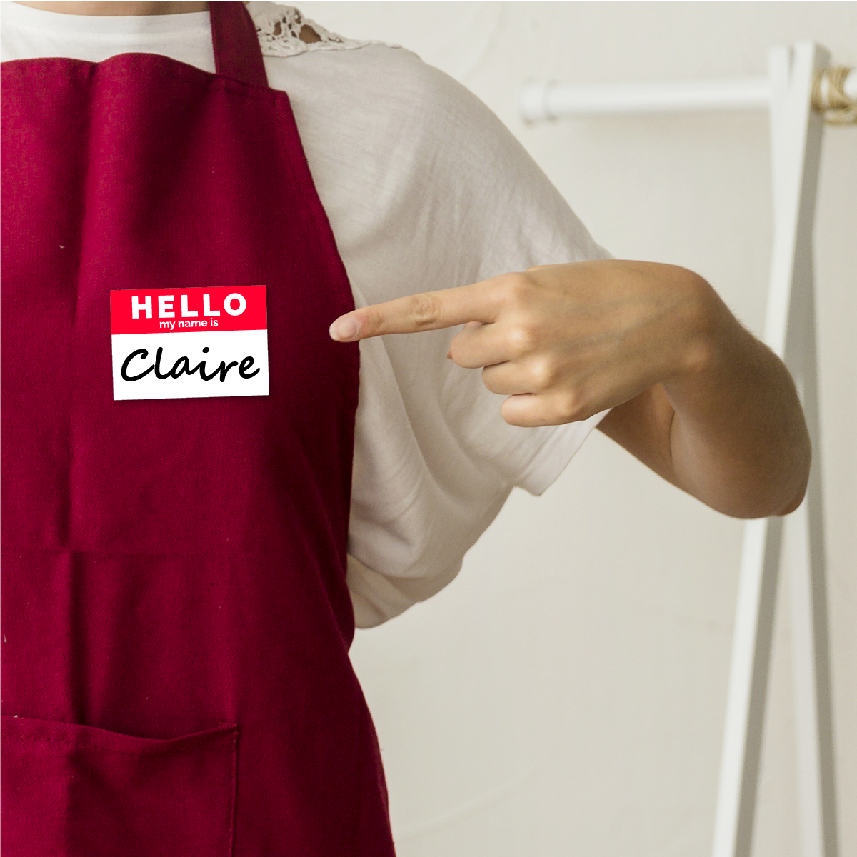 Colourful Name Tag Labels, Hello my name is stickers 68mm x 48mm