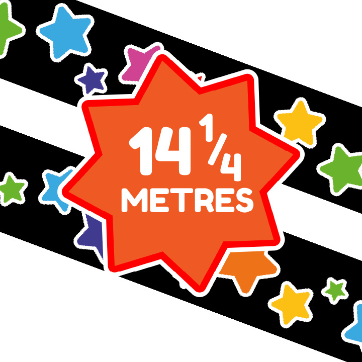 Sticker Stocker - Colourful Stars Classroom Trimmers 14.25m long Notice Board Display Borders