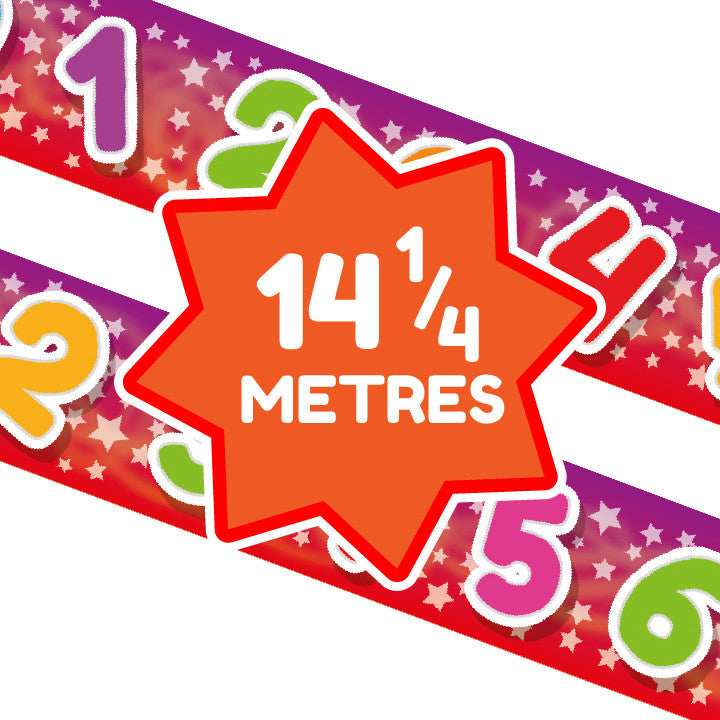 Sticker Stocker - Numbers Classroom Trimmers 14.25m long Notice Board Display Borders