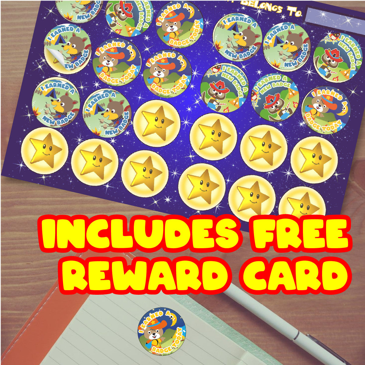 Animal Scouts Badge Stickers - 30mm - Glossy Reward Stickers
