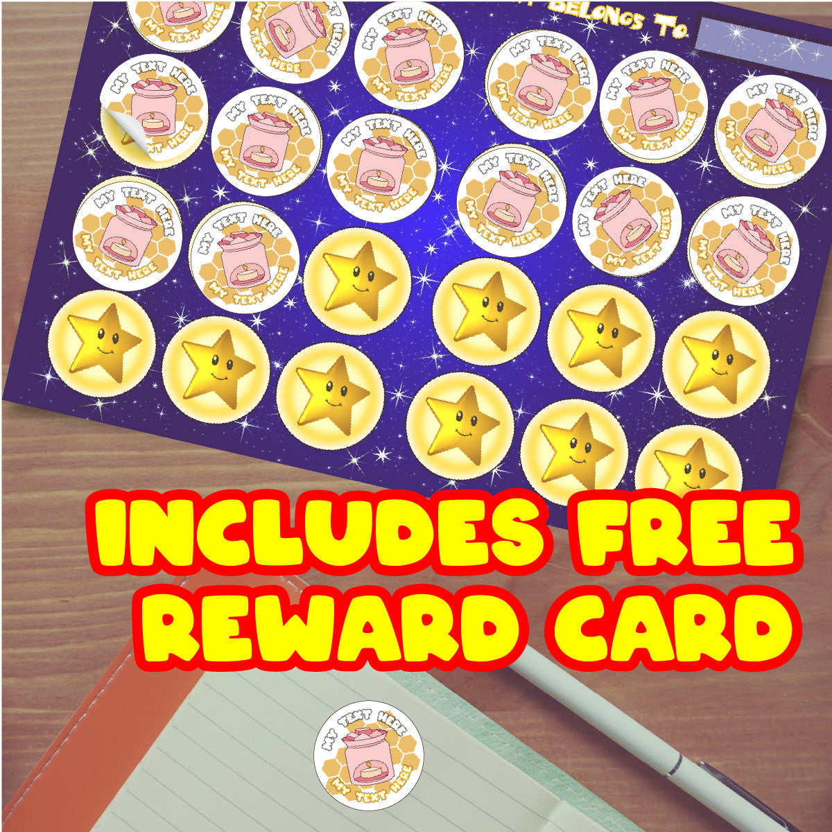 Sticker Stocker 144 Personalised Wax Melt 30mm Glossy Stickers Labels