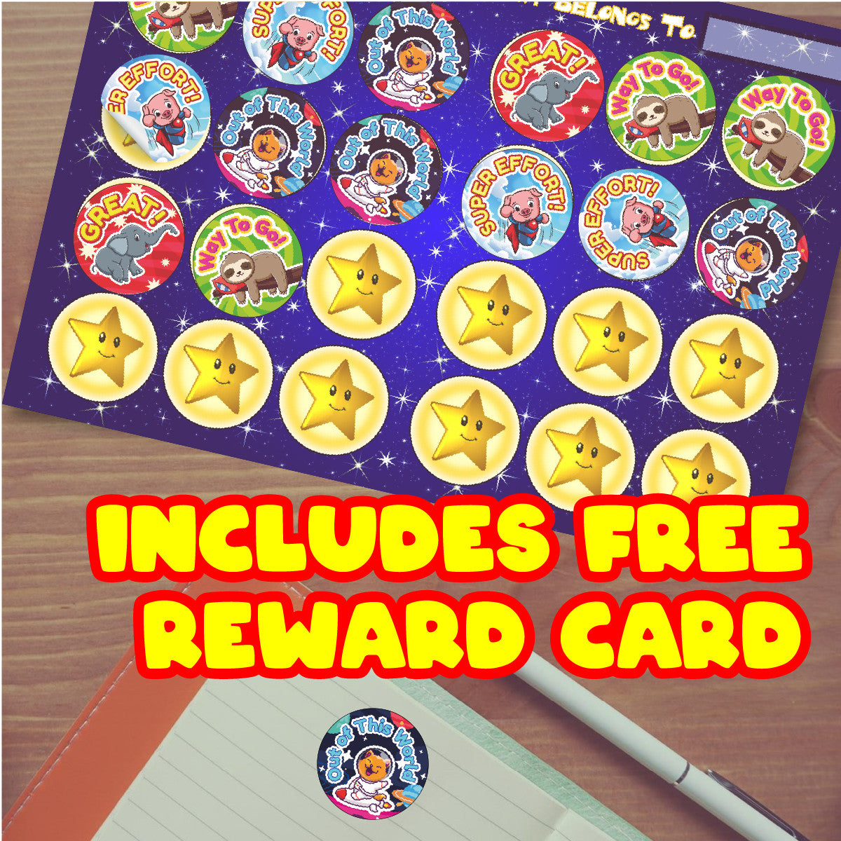 Sticker Stocker 144 Keep It Up Animal Praise Stickers - 30mm - Glossy Reward Stickers for Teachers & Parents