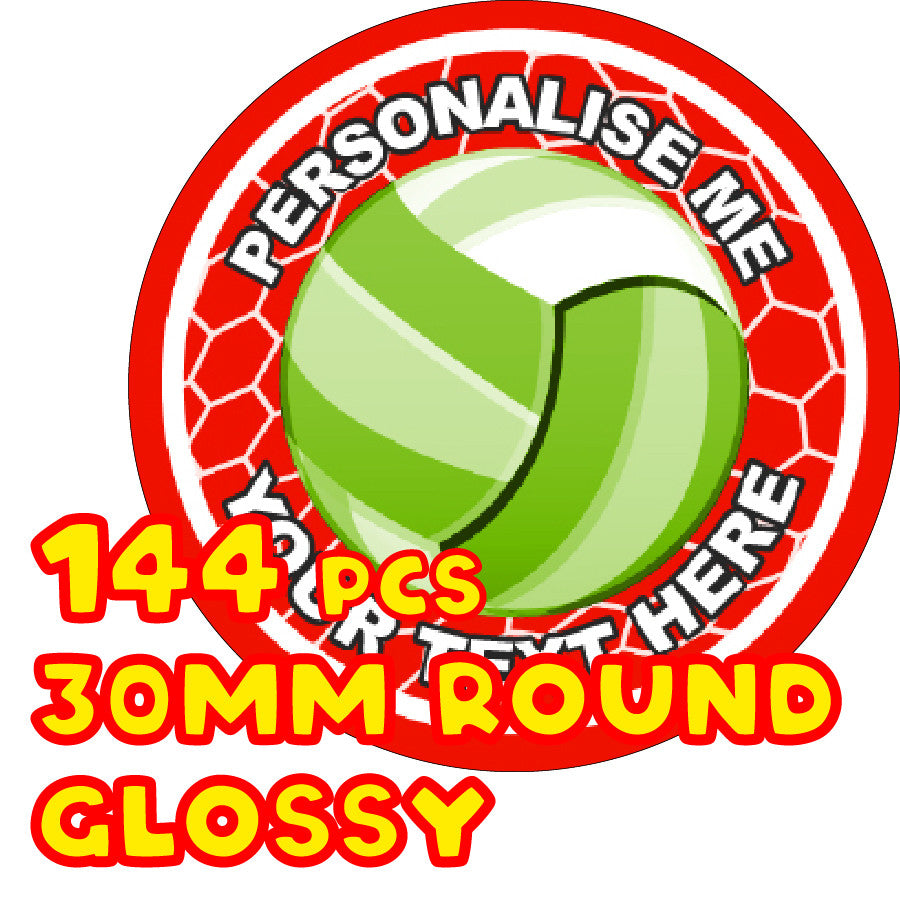 Sticker Stocker - 144 Personalised 30mm Netball Reward Stickers for Sports School Teachers Parents