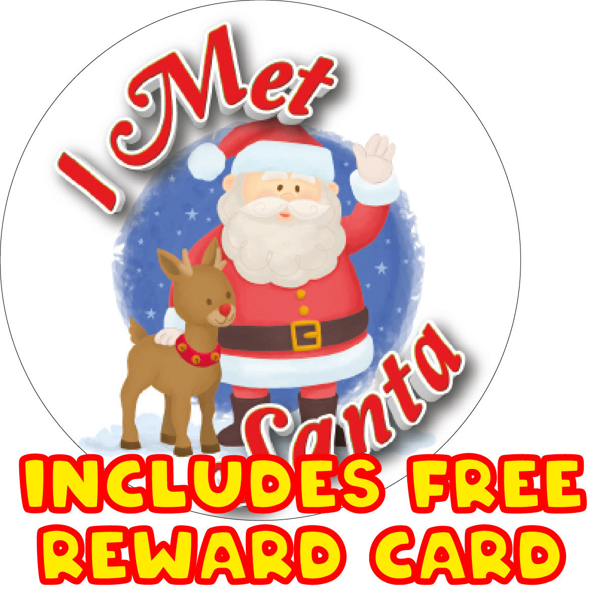 Sticker Stocker - 144 I Met Santa 30mm Glossy Christmas Reward Stickers