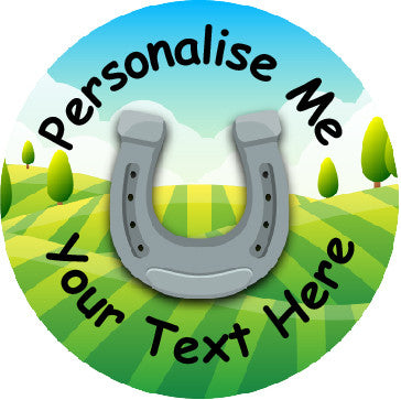 144 Personalised Horseshoe Hills 30mm Reward Stickers for School Teachers, Parents and Nursery