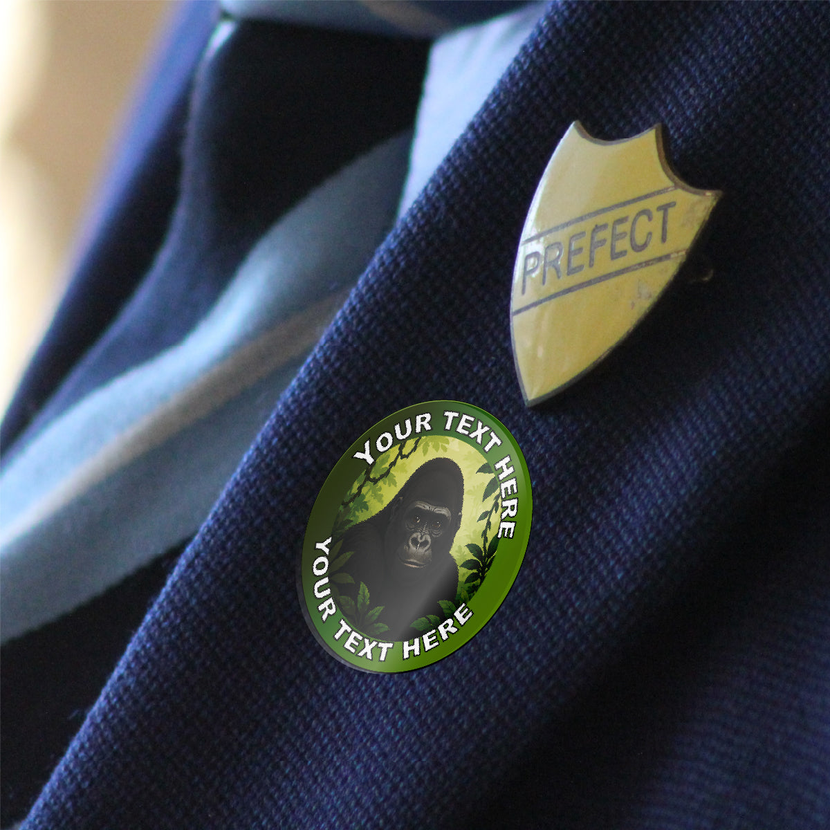 144 Personalised Gorilla 30mm Zoo Reward Stickers For Children, Parents and Teachers