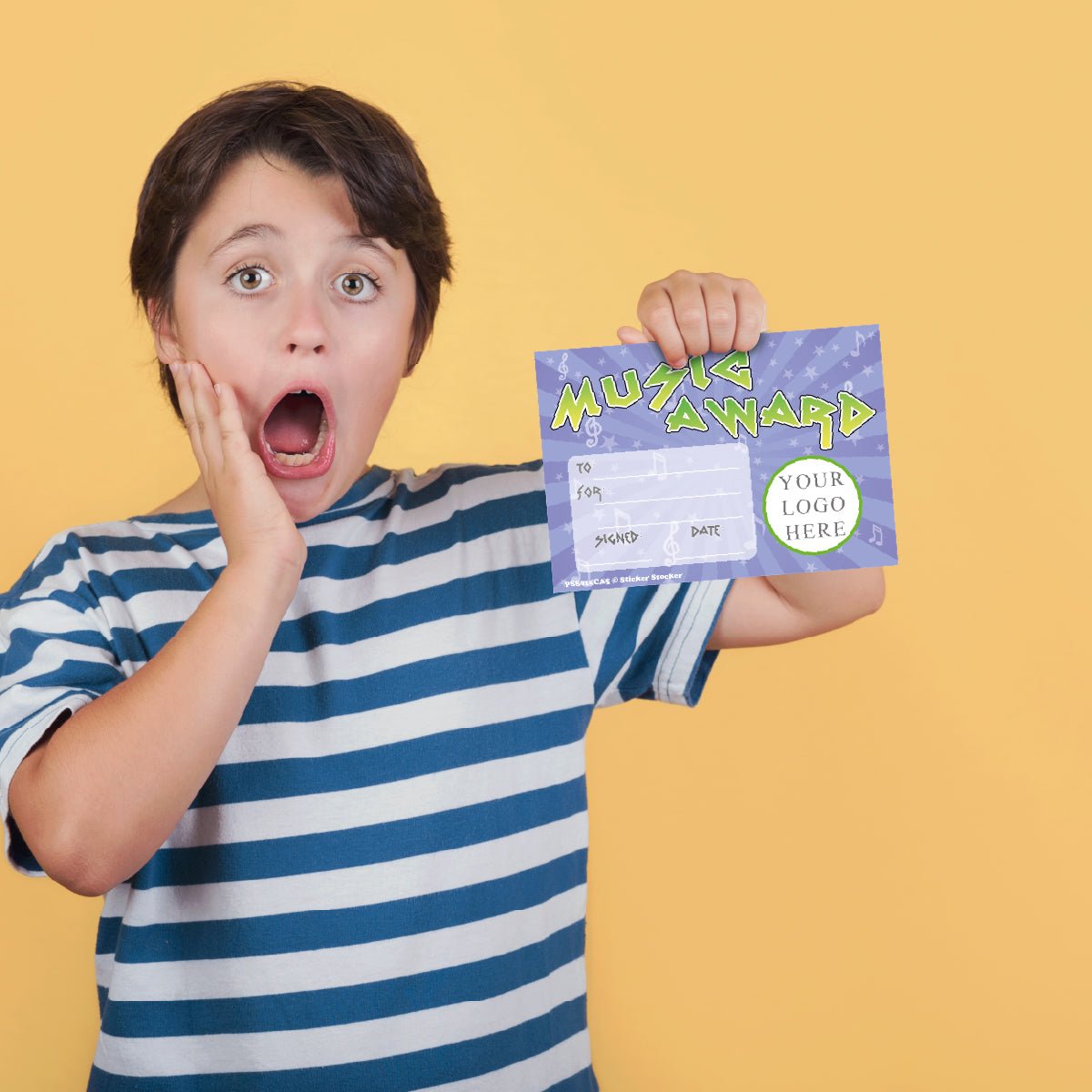 Personalised Music Award certificates for school teachers, 250gsm A5 silk finish Photo Paper