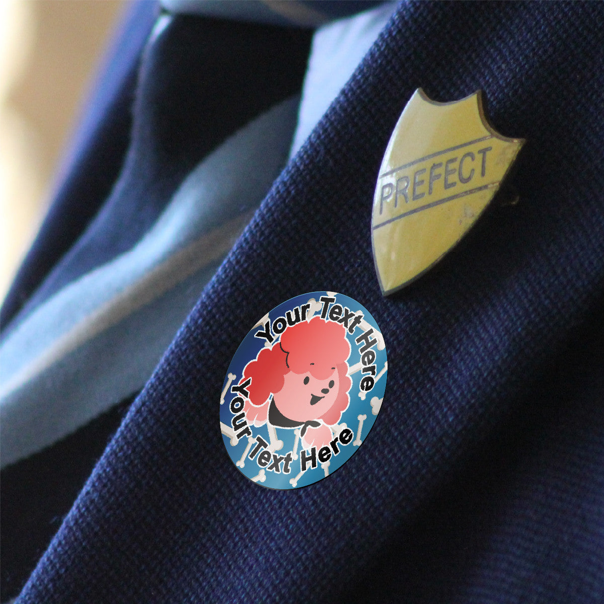 144 Personalised Happy Dogs 30mm Reward Stickers for School Teachers, Parents and Nursery