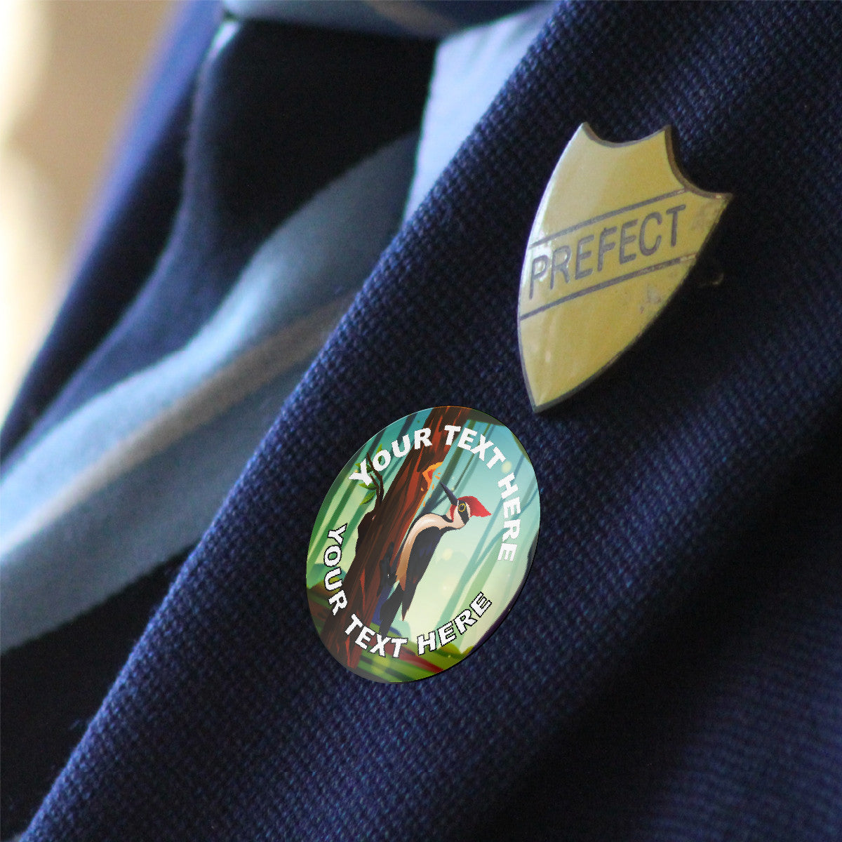 144 Personalised Woodpecker Bird 30mm Reward Stickers for School Teachers, Parents and Nursery