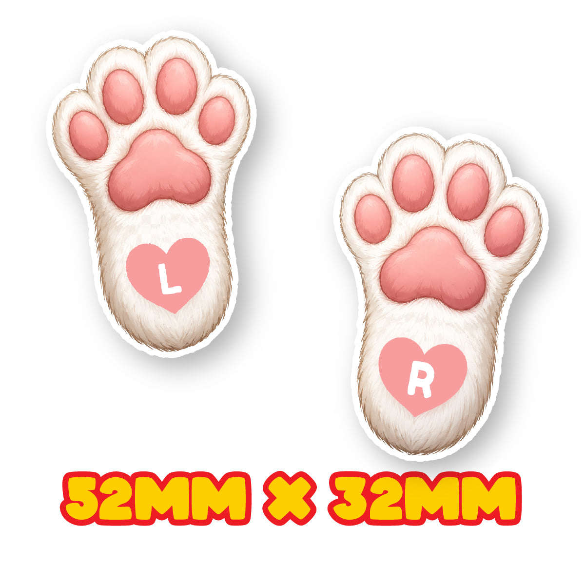Personalised No-Iron Paw Print Left and Right Labels for School Shoes – 4 Pairs