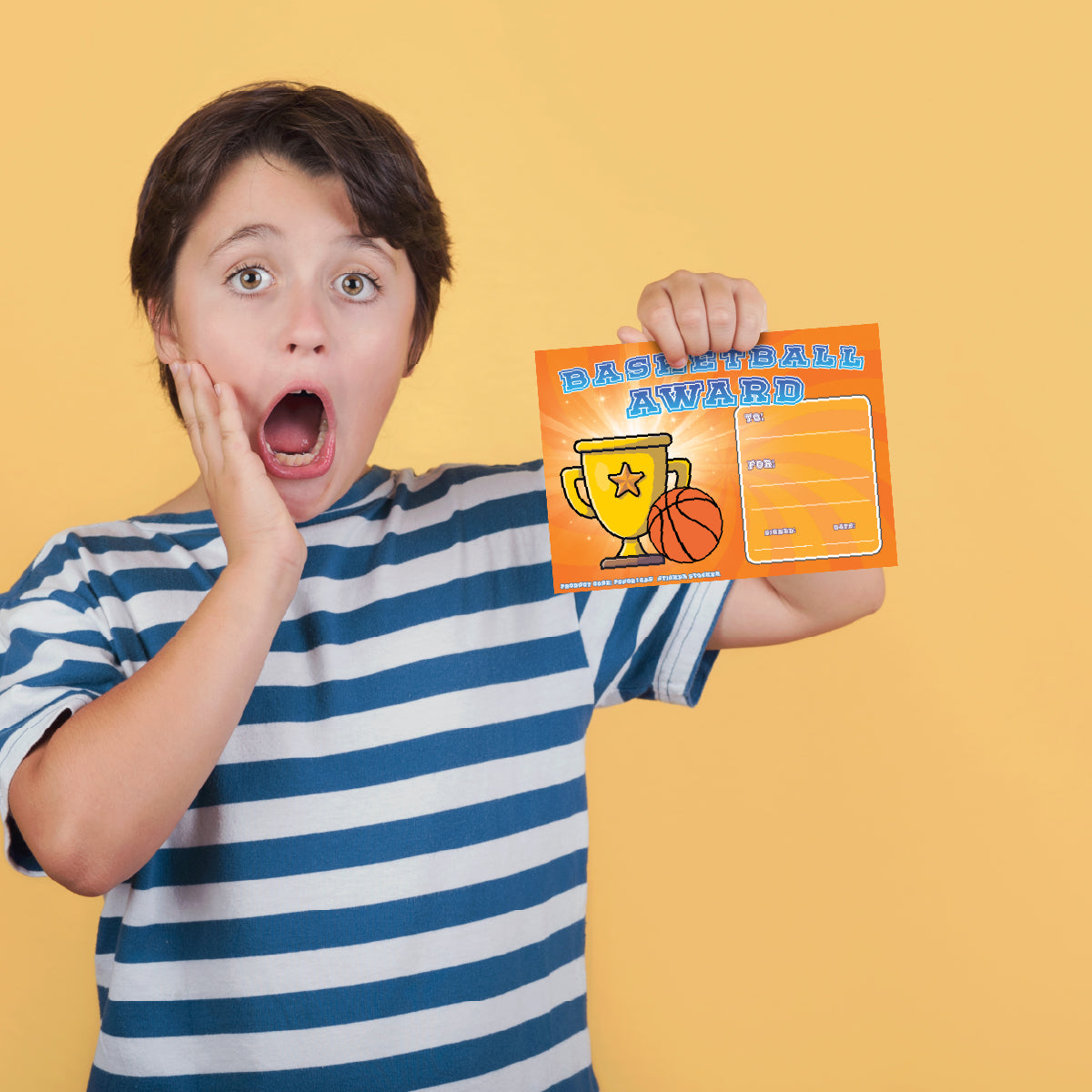 Personalised Basketball Award certificates for school teachers, 250gsm A5 silk finish Photo Paper