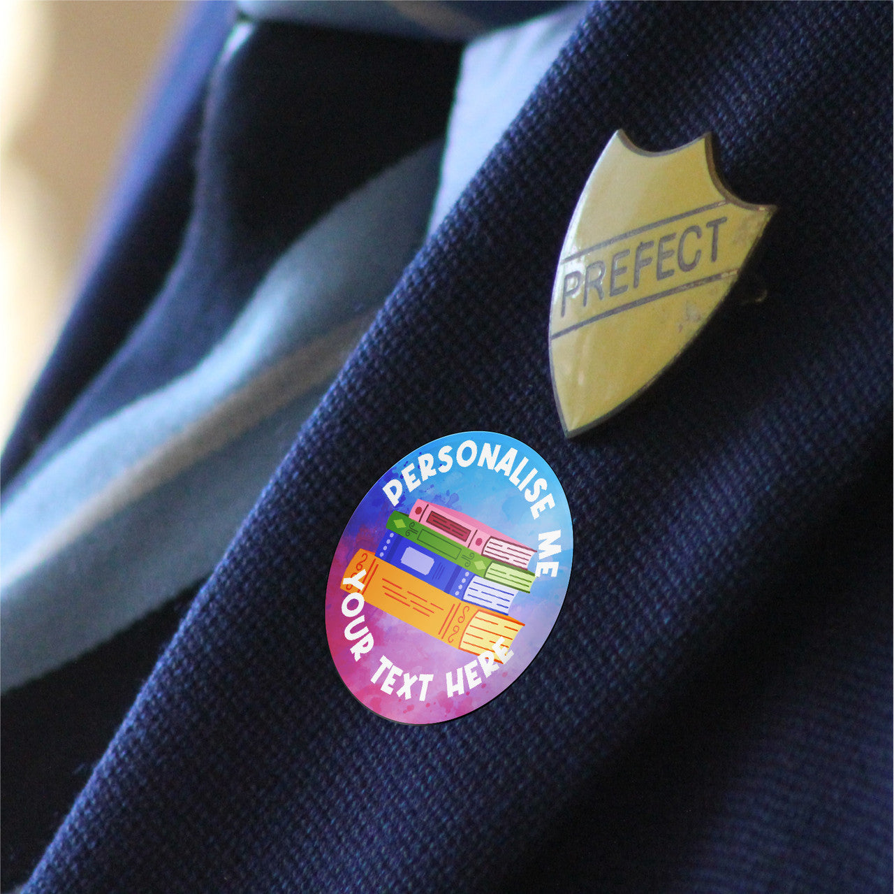 144 Personalised Book Stacks 30mm Reading Reward Stickers for School Teachers, Parents and Nursery