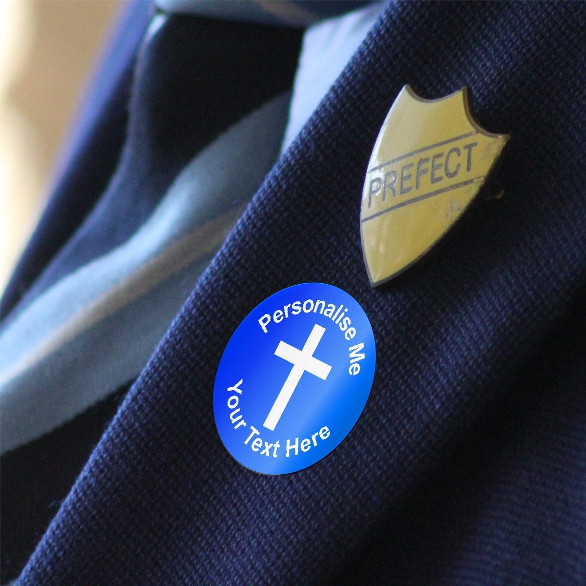 Sticker Stocker - 144 Personalised Christian Cross 30mm Reward Stickers for School Teachers, Parents and Nursery