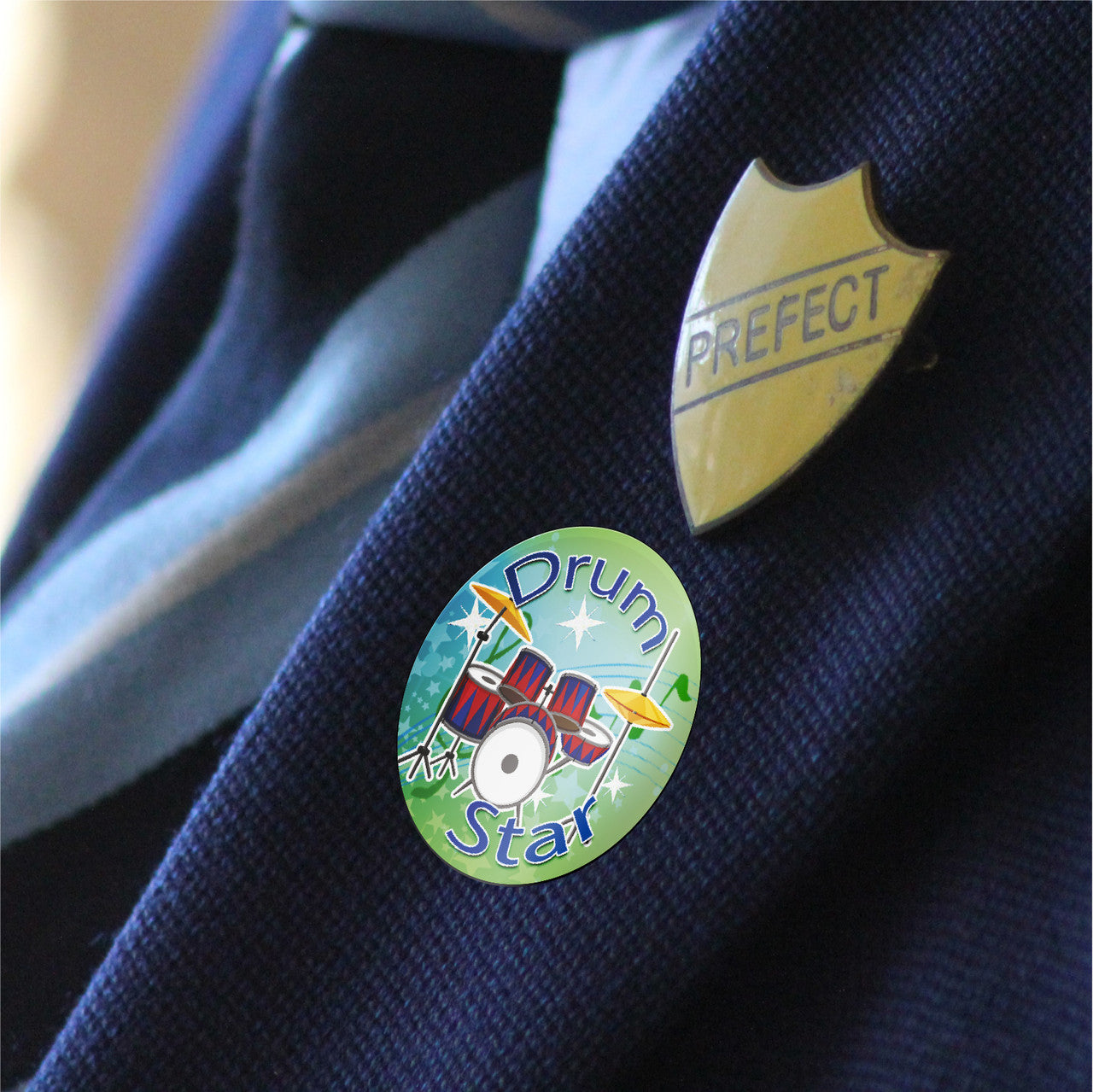 144 Drum Star Awards 30mm Reward Stickers for School Music Teachers, Parents and Nursery