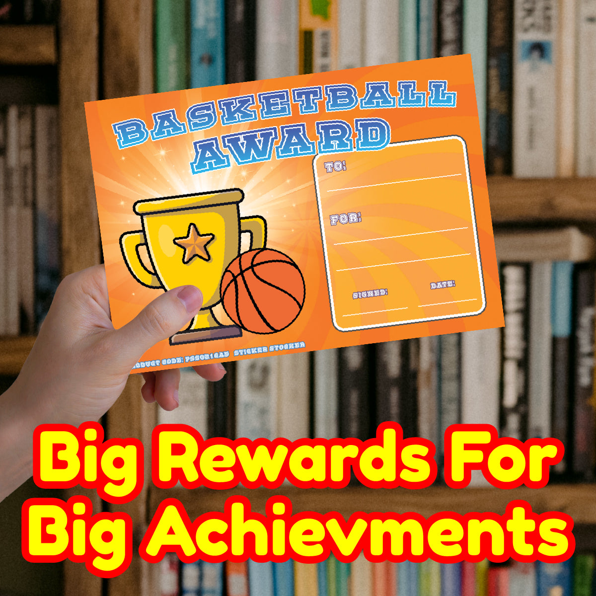 Personalised Basketball Award certificates for school teachers, 250gsm A5 silk finish Photo Paper