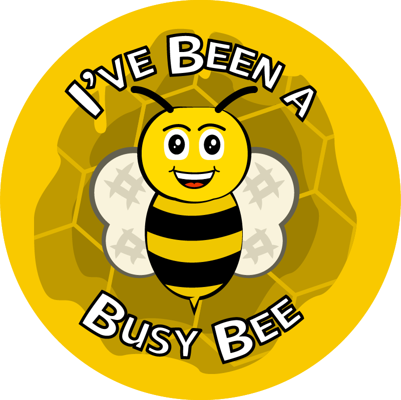 Sticker Stocker 144 I've Been a Busy Bee 30 mm Reward Stickers for School Teachers, Parents and Nursery