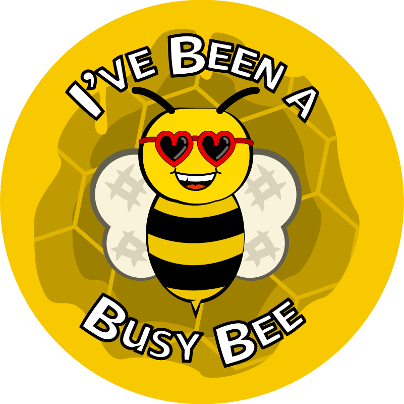Sticker Stocker 144 I've Been a Busy Bee 30 mm Reward Stickers for School Teachers, Parents and Nursery