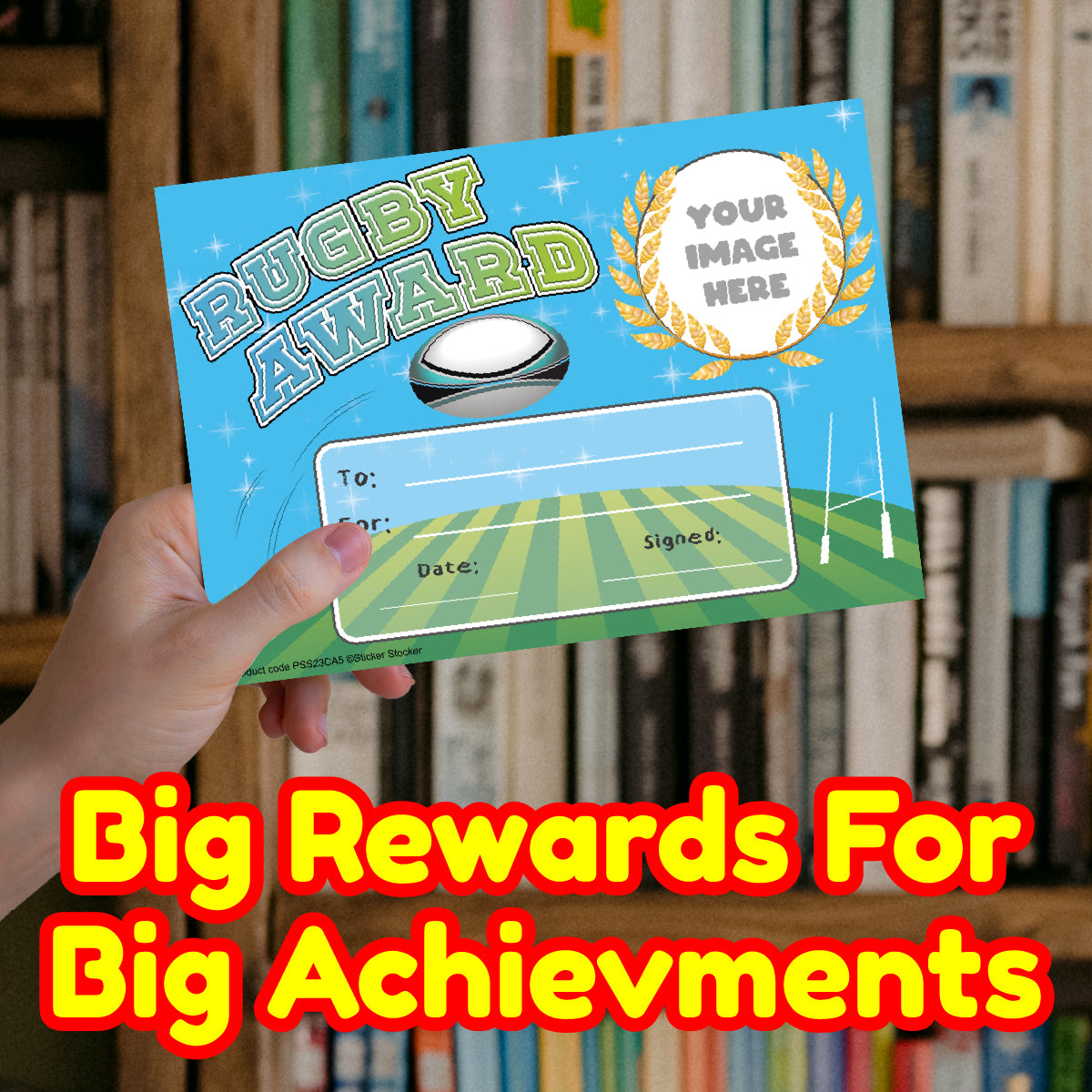 Personalised Rugby Award certificates for school teachers, 250gsm A5 silk finish Photo Paper