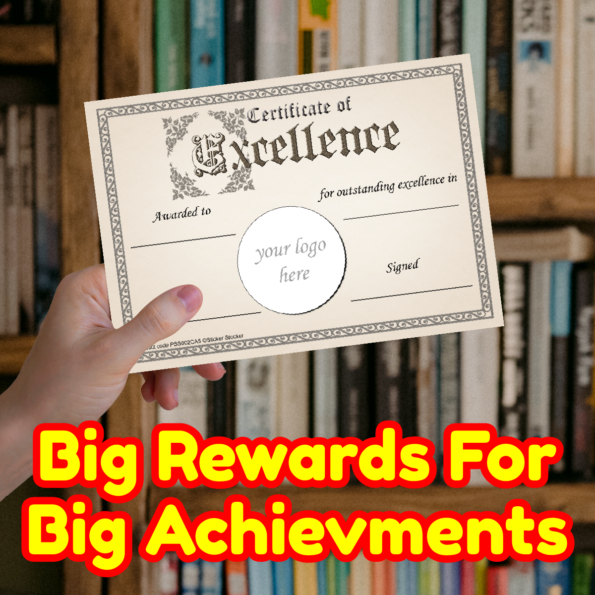 Sticker Stocker Personalised Certificate of Excellent for school teachers, A5 silk finish Photo Paper
