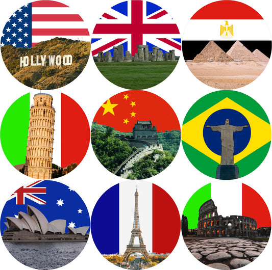 Sticker Stocker - 144 World Landmarks 30mm Stickers for School Teachers, Parents and Nursery