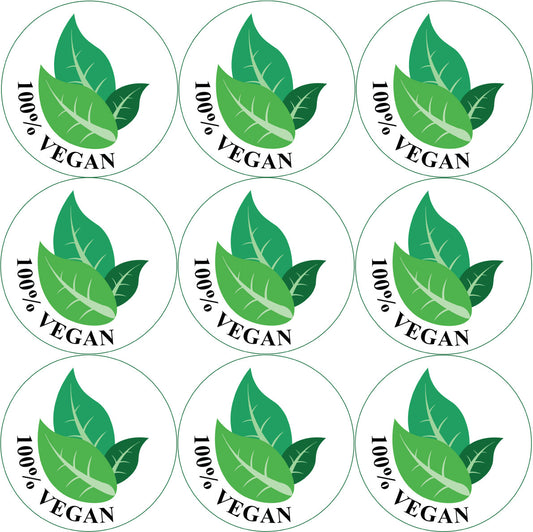 Sticker Stocker - 144 100% Vegan  - Leaves - 30mm Glossy Labels