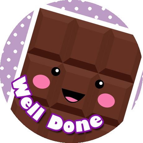 120 Chocolate Praise Words 30mm Scented Reward Stickers for Teachers, Parents and Party Bags