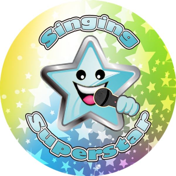 144 Singing Superstar 30mm Reward Stickers for Teachers, Parents and Party Bags