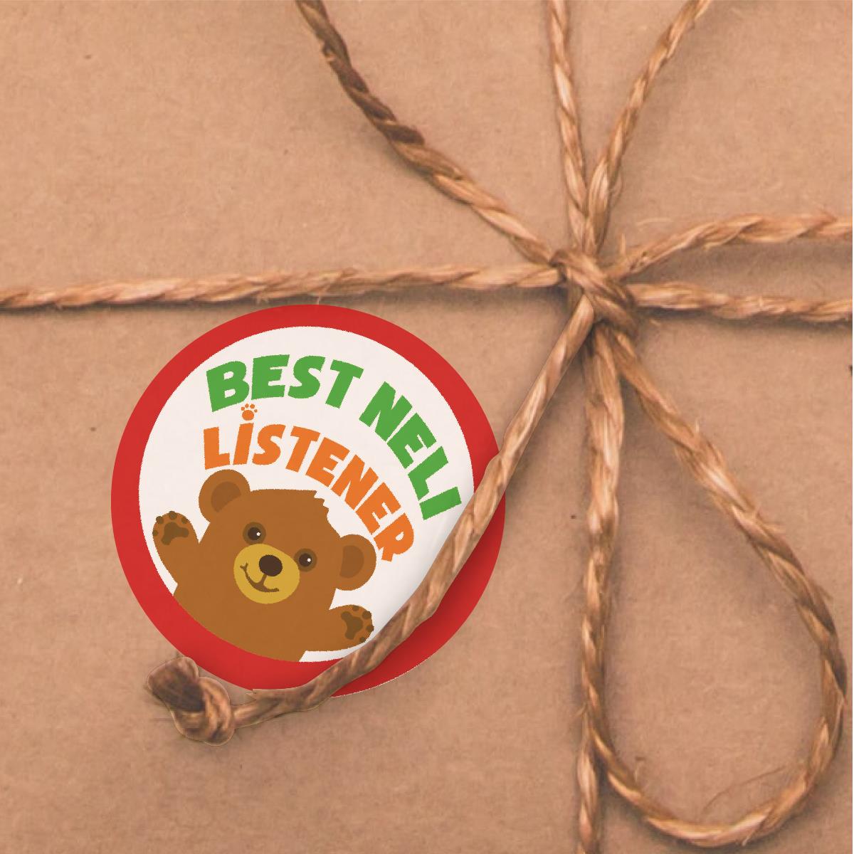 144 Best NELI Listener - 30mm - Glossy Reward Literacy Stickers for Teachers & Parents