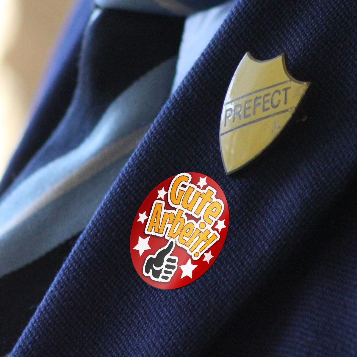 144 Super German Praise Word Stickers - 30mm Glossy Reward Stickers for Teachers & Parents