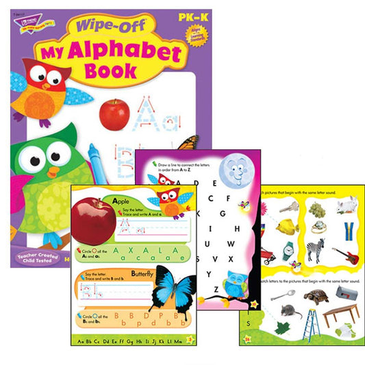 My Alphabet Book Wipe-off Educational Learning Book (Owl Stars)