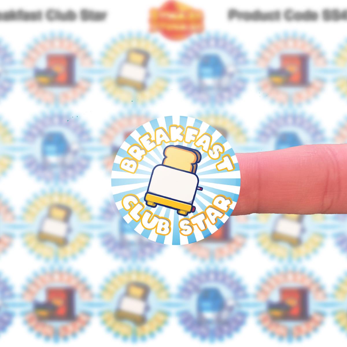 144 Breakfast Club Star 30mm Reward Stickers for Teachers, Parents and Party Bags