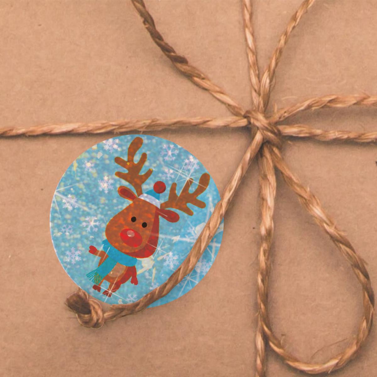 96 Sparkle Christmas Friends Stickers 30mm + 60 Free Sparkle Smiles Reward Stickers for Teachers, Parents and Schools