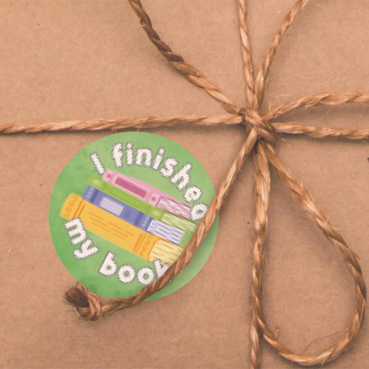 144 I Finished My Book Reward Stickers 30mm Positivity Reward Stickers for Teachers or Parents