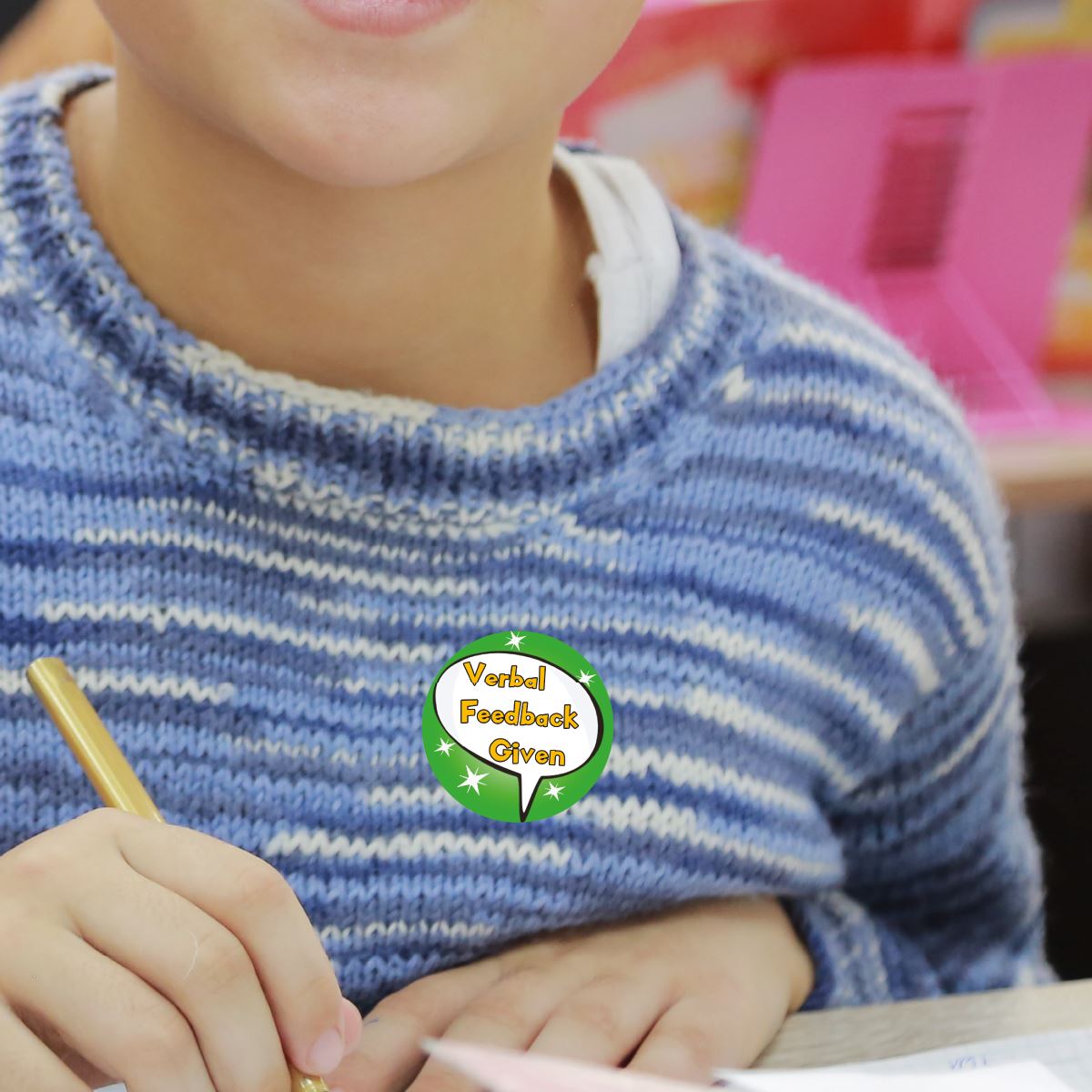 144 Verbal Feedback Given 30mm Reward Stickers for Teachers, Parents